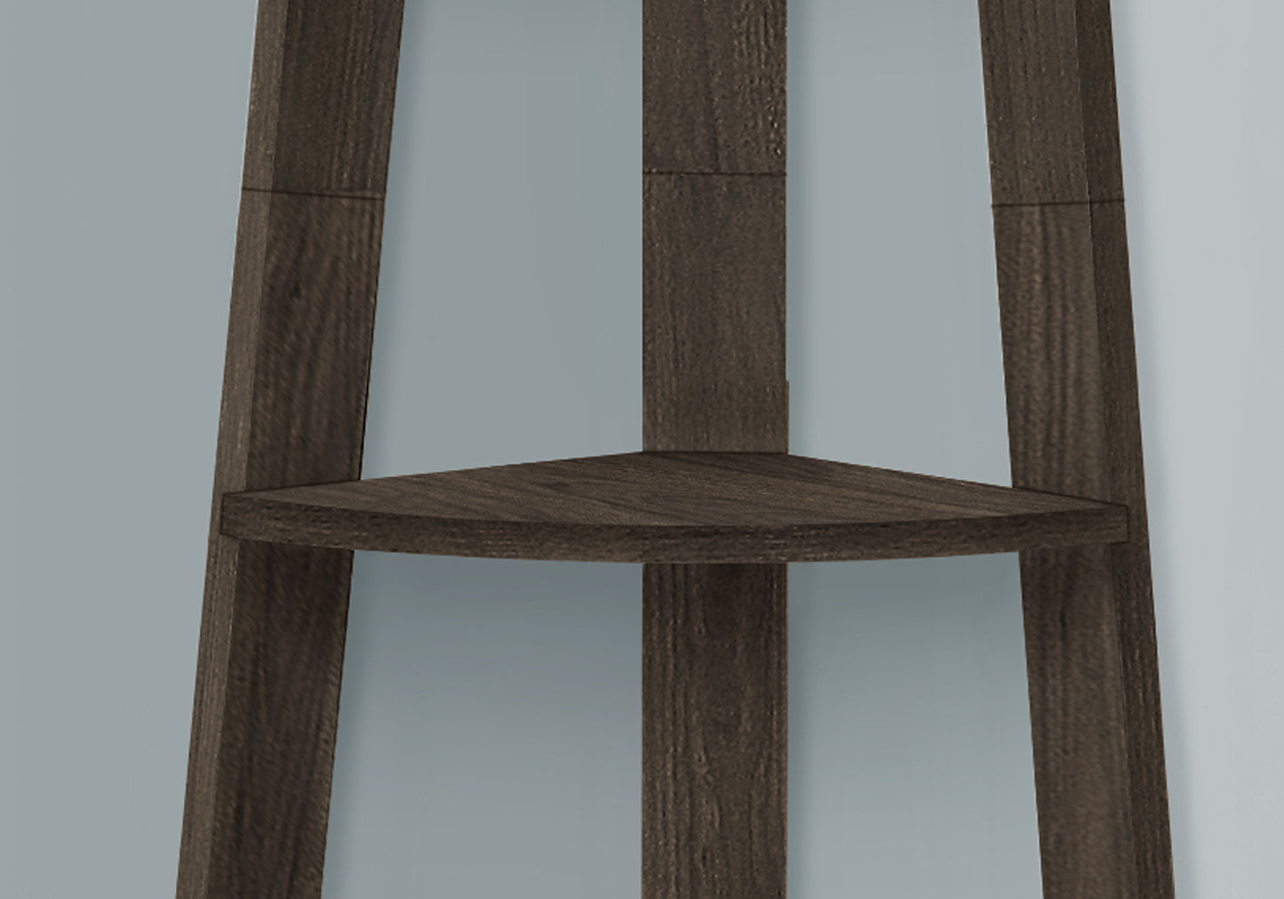 Oak Corner Bookcase for Living Room Storage and Display