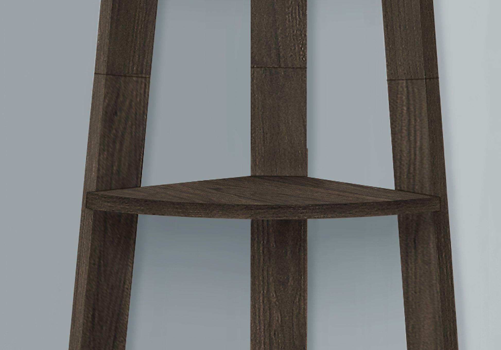 Oak Corner Bookcase for Living Room Storage and Display