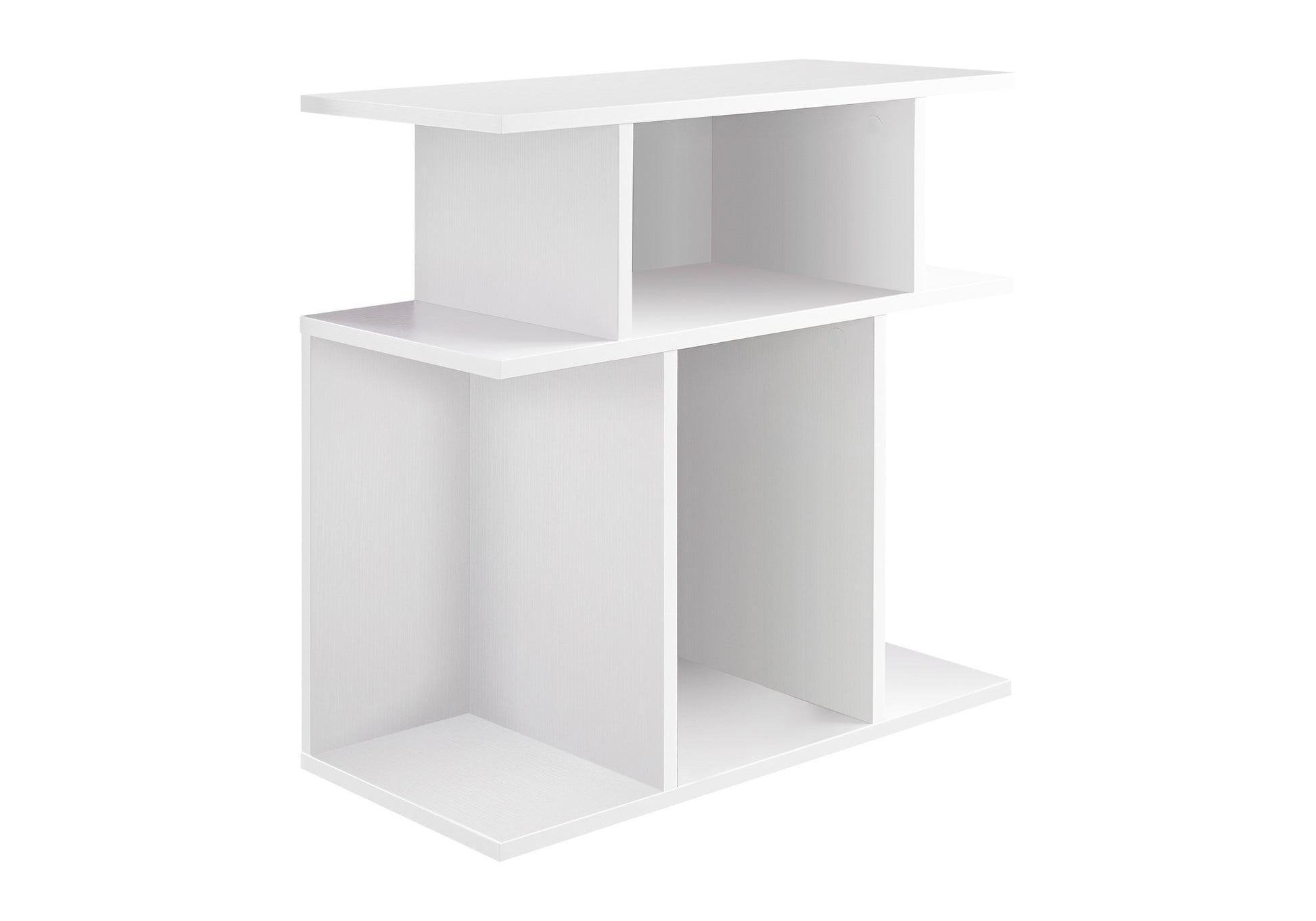 White Accent Table with 6 Shelves - Side Table, Hallway Console