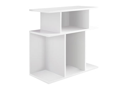 White Accent Table with 6 Shelves - Side Table, Hallway Console