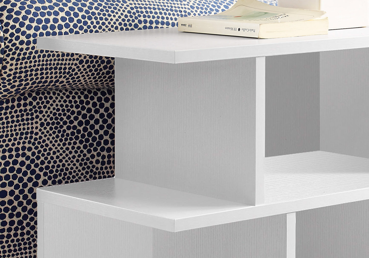 White Accent Table with 6 Shelves - Side Table, Hallway Console