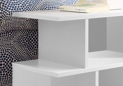 White Accent Table with 6 Shelves - Side Table, Hallway Console