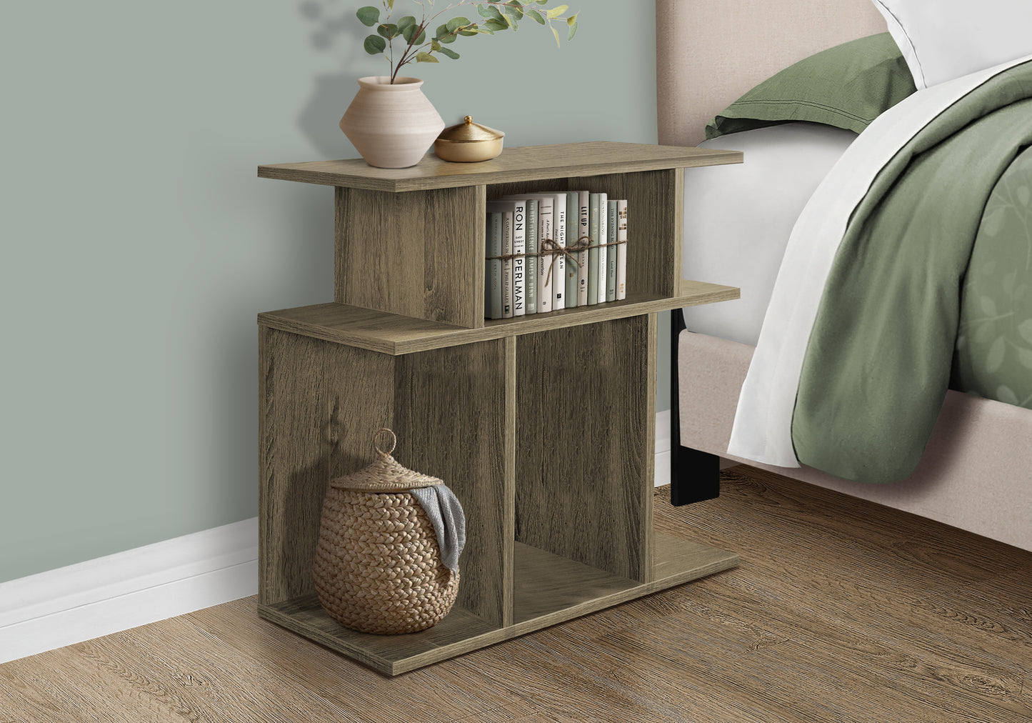 Taupe MDF Accent Table - 23.75" Side Table