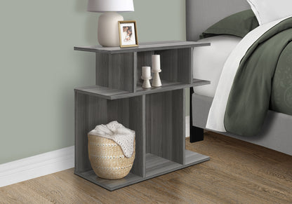 Grey Accent Table - 23.75" Side Table for Bedroom or Living Room