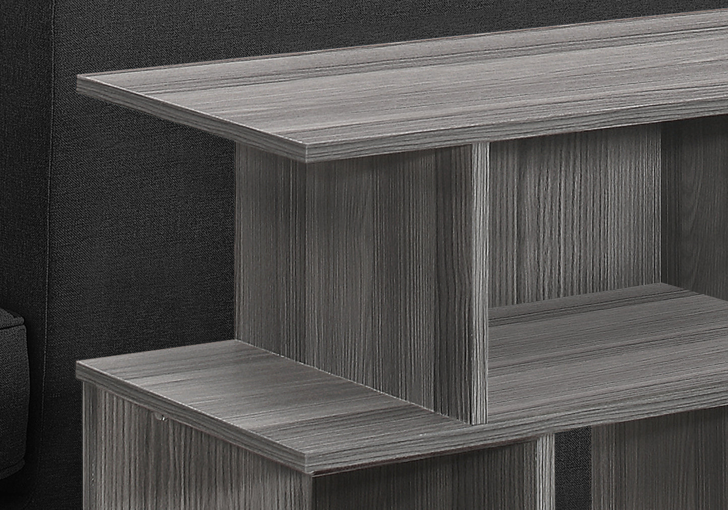 Grey Accent Table - 23.75" Side Table for Bedroom or Living Room