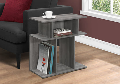 Accent Table, Side, End, Nightstand, Lamp, Living Room, Bedroom, Grey Laminate, Contemporary, Modern