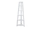 Bookshelf, Bookcase, Etagere, Corner, 5 Tier, 72"h, Office, Bedroom, White Laminate, Contemporary, Modern