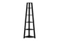 Bookshelf, Bookcase, Etagere, Corner, 5 Tier, 72"h, Office, Bedroom, Black Laminate, Contemporary, Modern