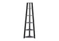 Bookshelf, Bookcase, Etagere, Corner, 5 Tier, 72"h, Office, Bedroom, Grey And Black Laminate, Contemporary, Modern