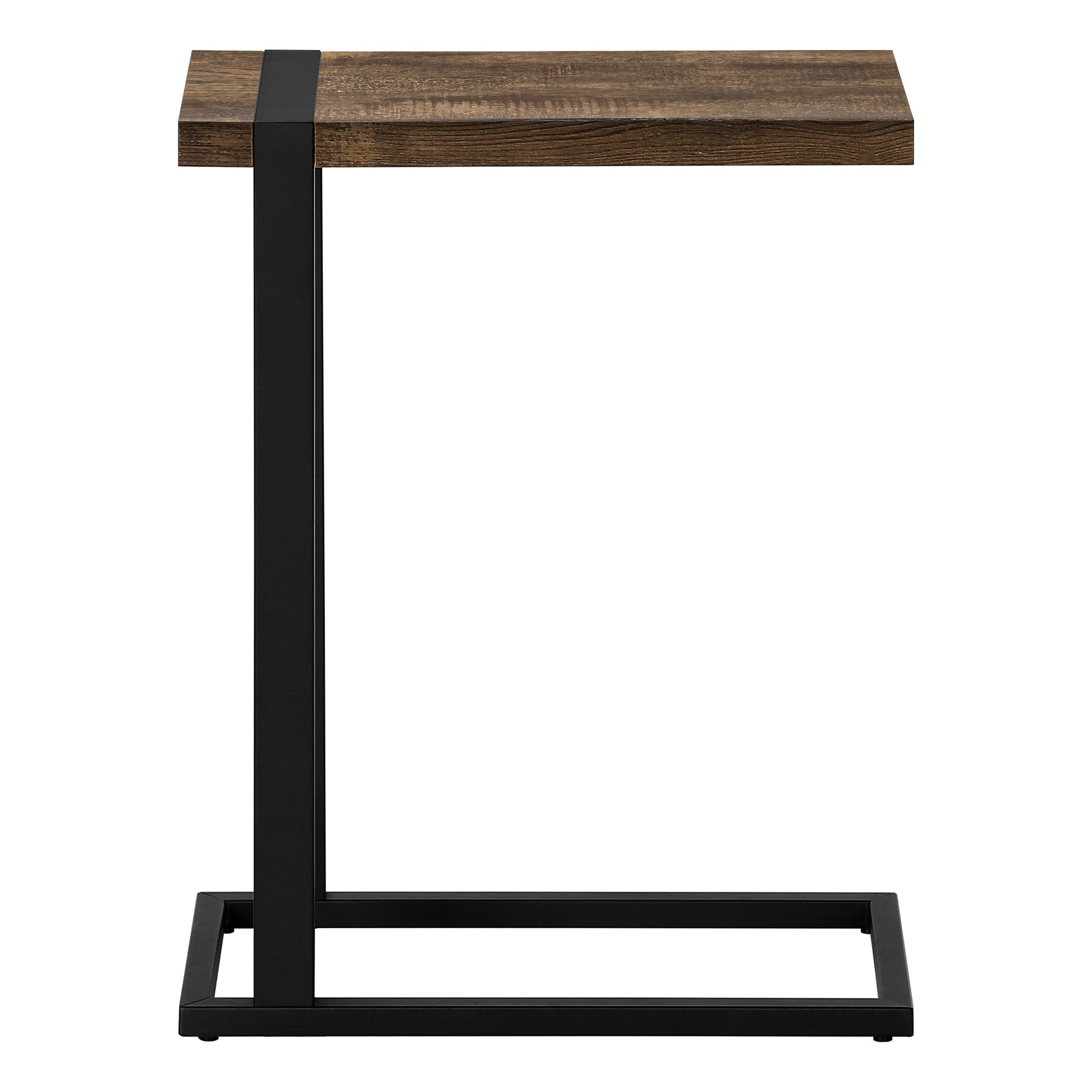 Brown C-Shaped Accent Table - 19.25" MDF