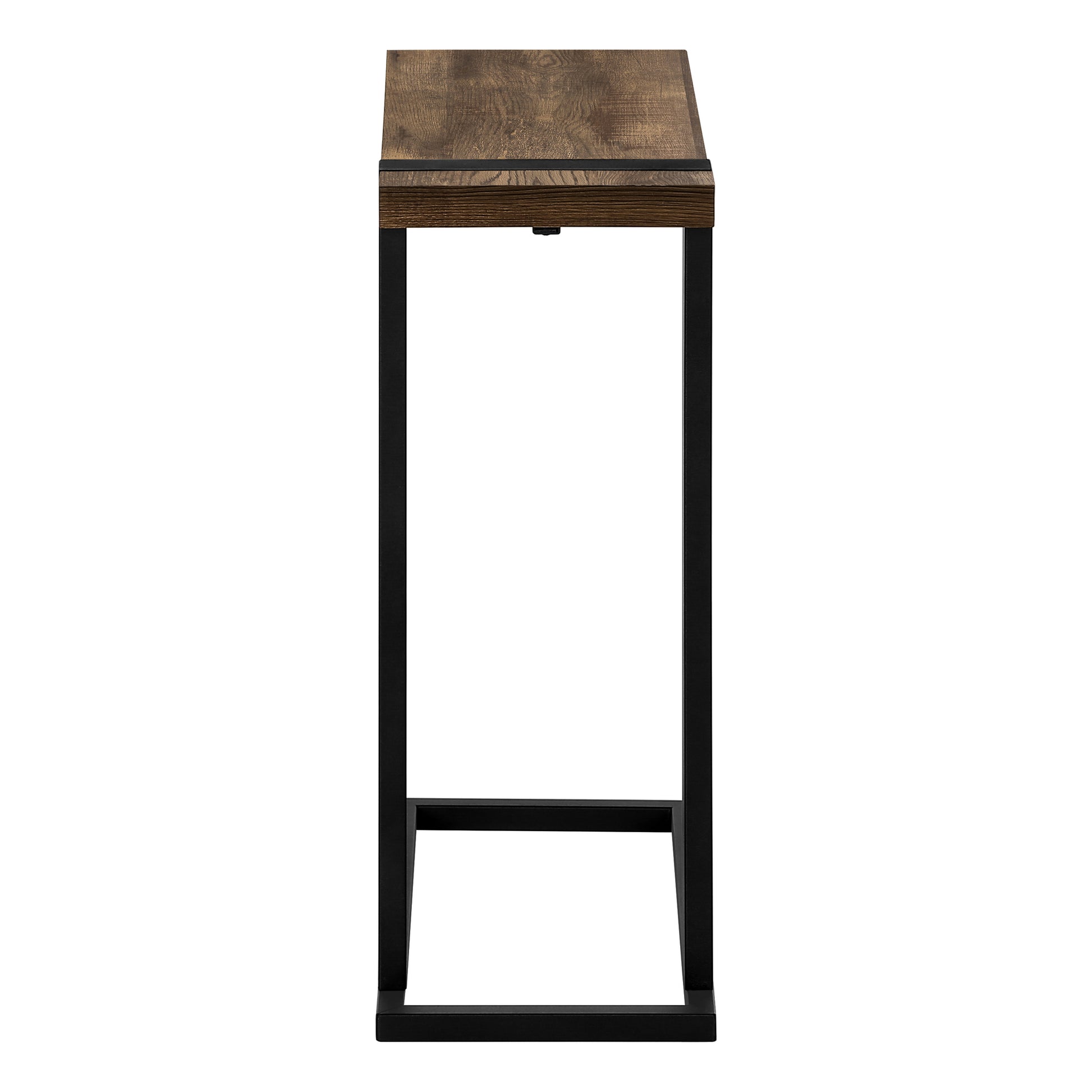 Brown C-Shaped Accent Table - 19.25" MDF