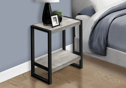 Grey Accent Table - 2 Tier MDF Side Table