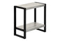 Accent Table, Side, End, Nightstand, Lamp, Living Room, Bedroom, Grey Laminate, Black Metal, Industrial