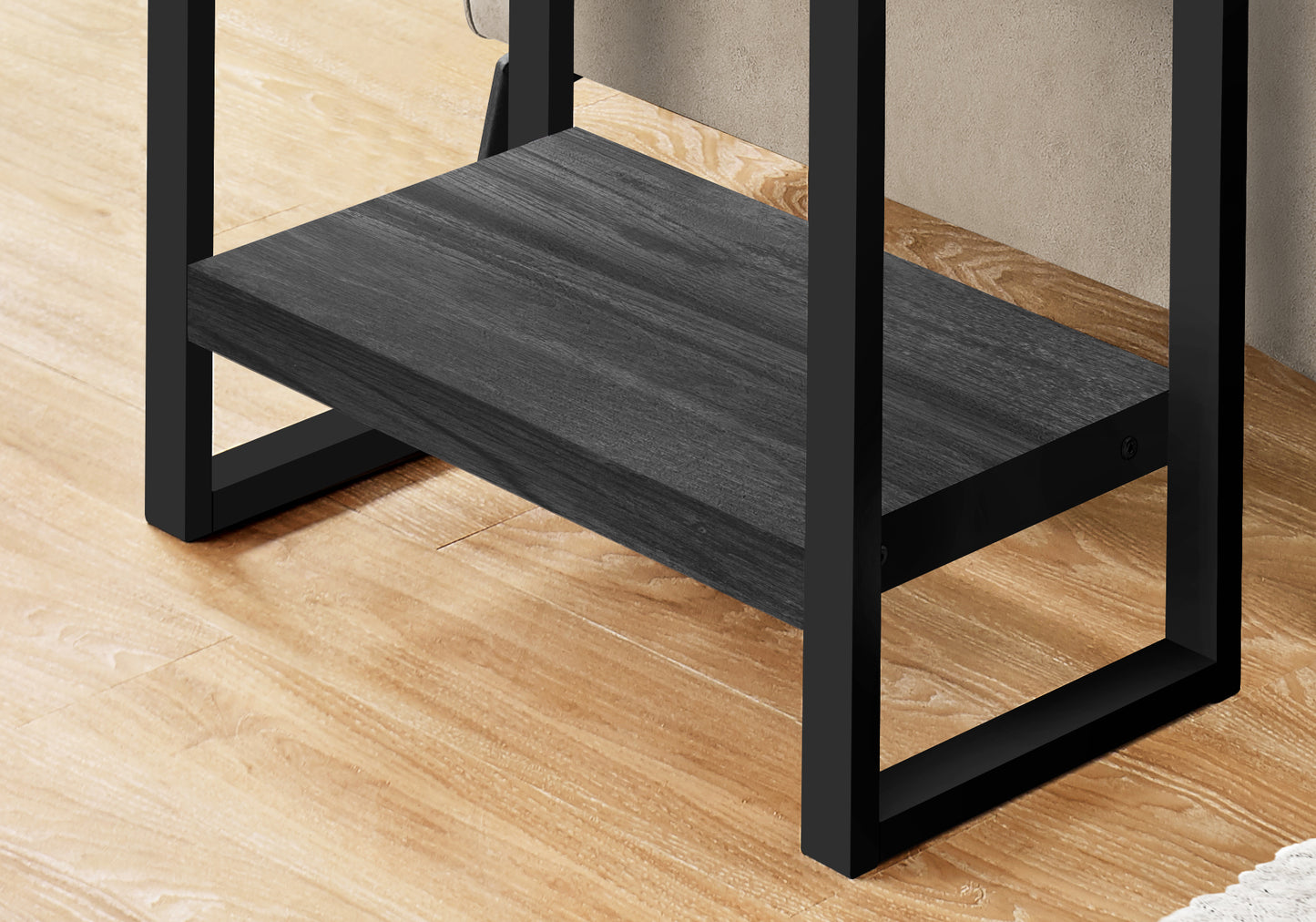 Black Accent Table - 2 Tier MDF Side Table