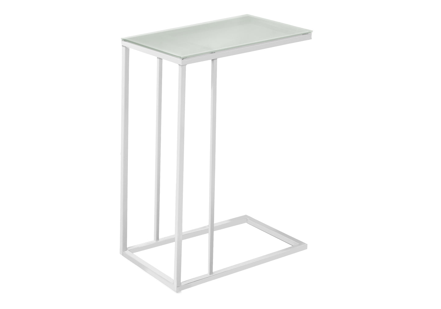 White Metal Accent Table - Contemporary Design