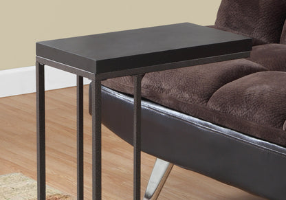 Espresso C-Shaped End Table - Bedroom Side Table