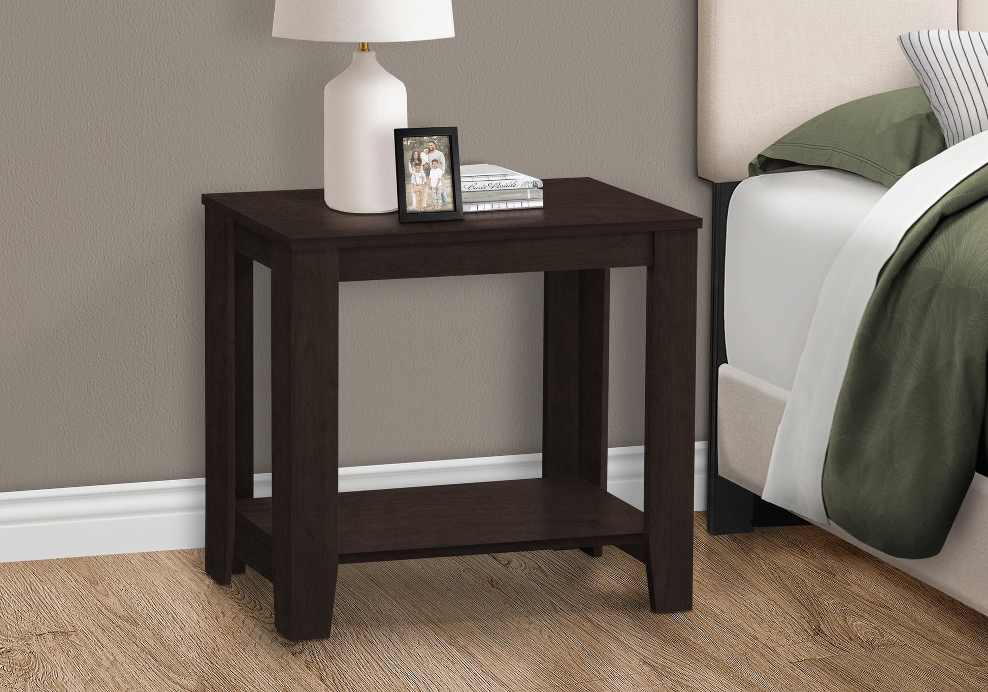 Espresso Accent Table - 23.75 Inch Side Table