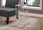 Accent Table, Side, End, Nightstand, Lamp, Living Room, Bedroom, Tempered Glass, Grey Metal, Transitional