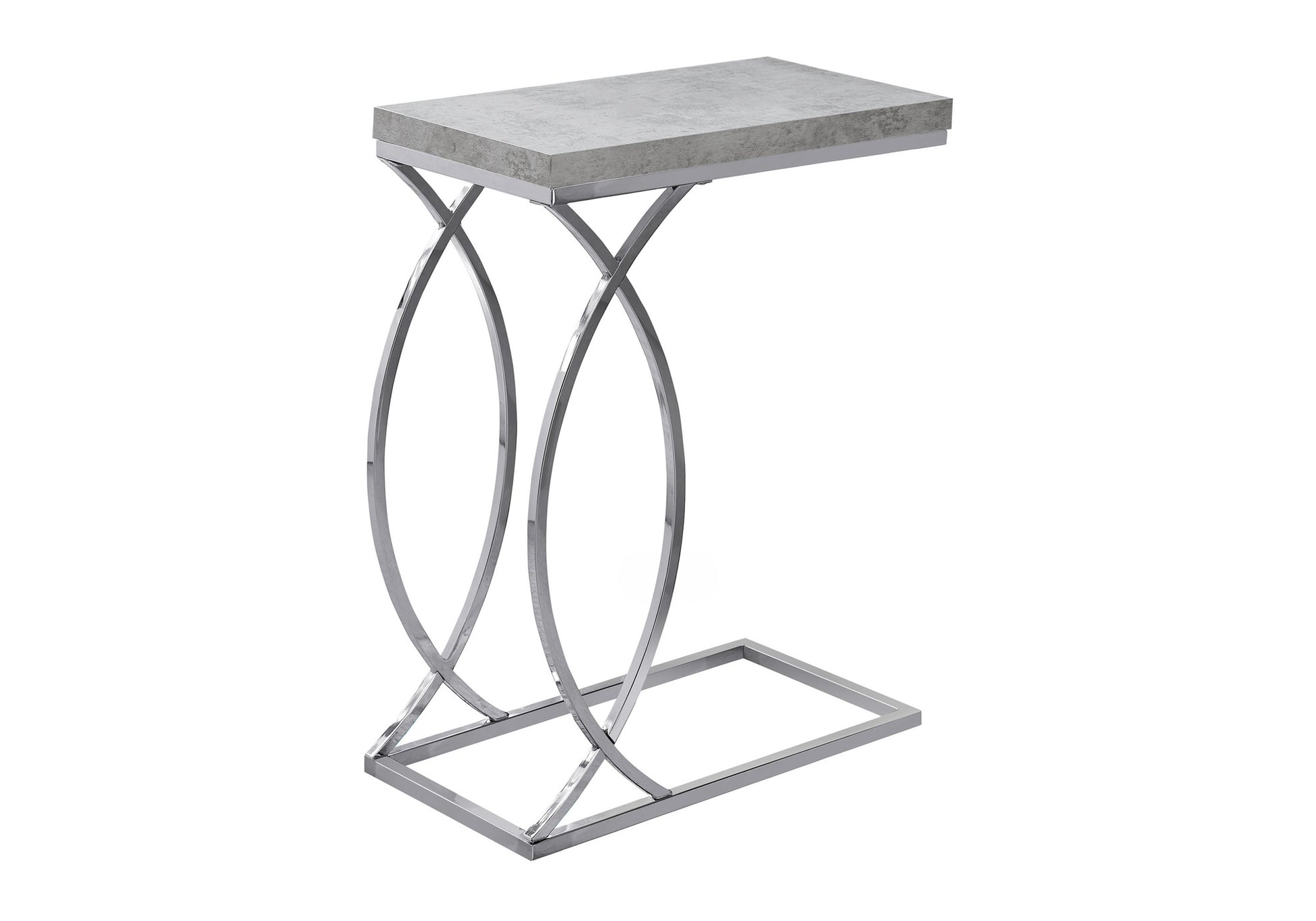 Grey MDF Accent Table - Modern End Table for Living Room