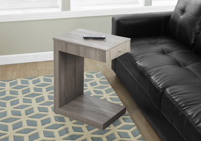 Taupe Particle Board Accent Table - 12 x 18.25 x 24 Inches