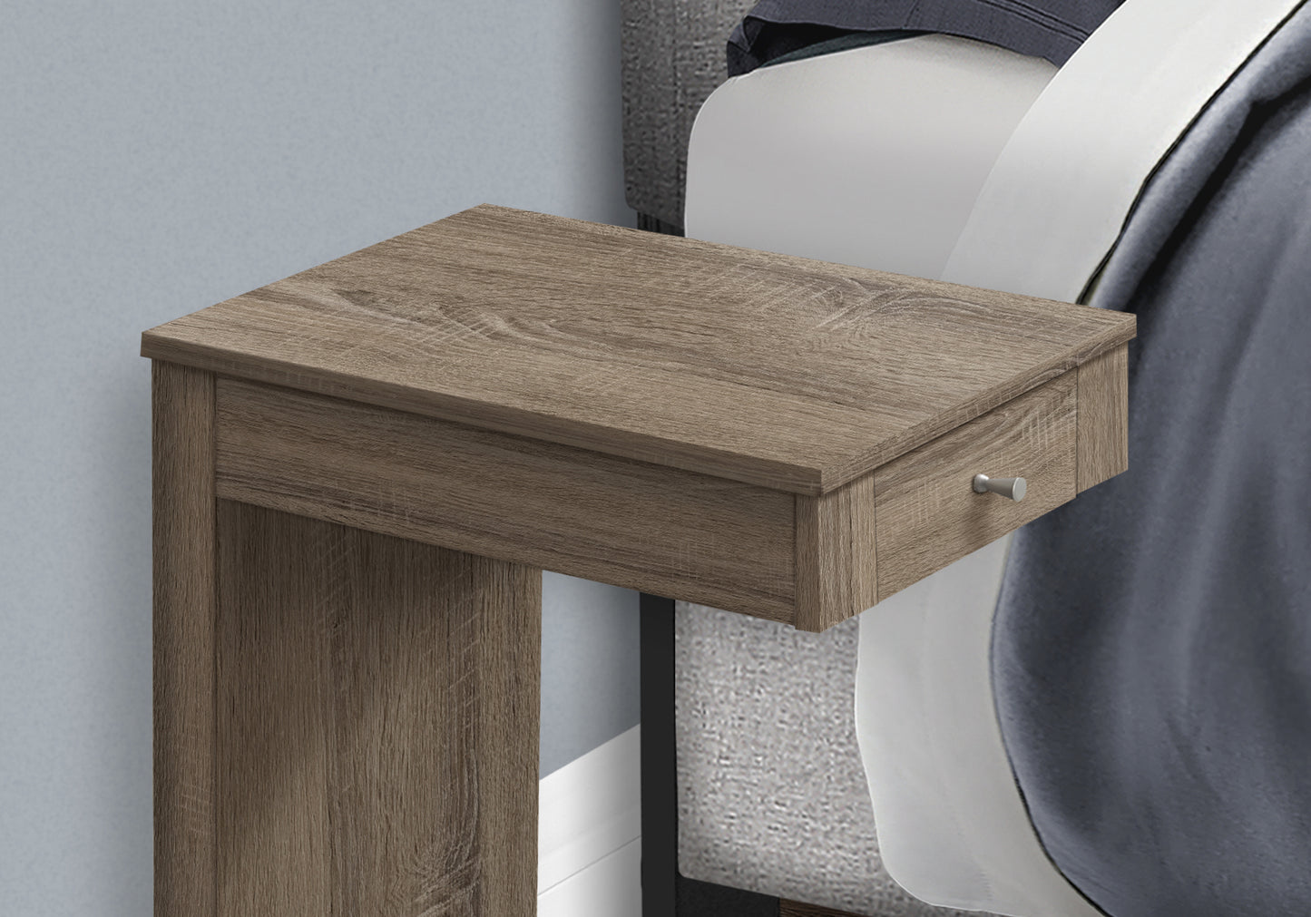 Taupe Particle Board Accent Table - 12 x 18.25 x 24 Inches