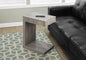 Accent Table, C-shaped, End, Side, Snack, Storage Drawer, Living Room, Bedroom, Brown Laminate, Contemporary, Modern