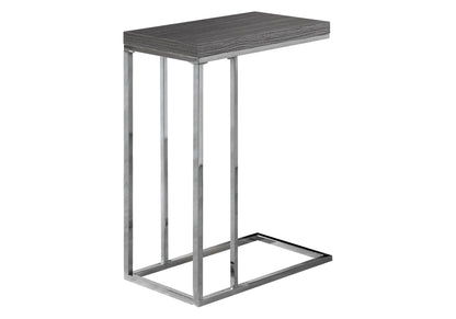 Grey C-Shaped End Table - 18 Inch Side Table