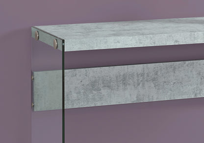 Grey Glass Console Table - 44" Entryway Table