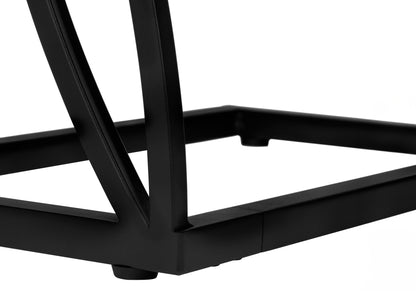 Grey Metal C-Shaped Accent Table - Living Room Side Table