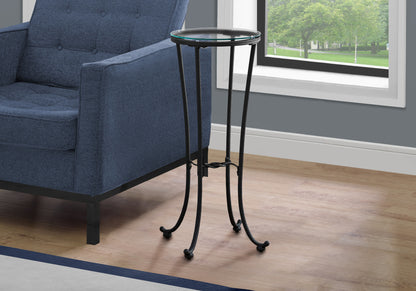 Black Hammered Metal Accent Table - 28.5" Height for Living Room