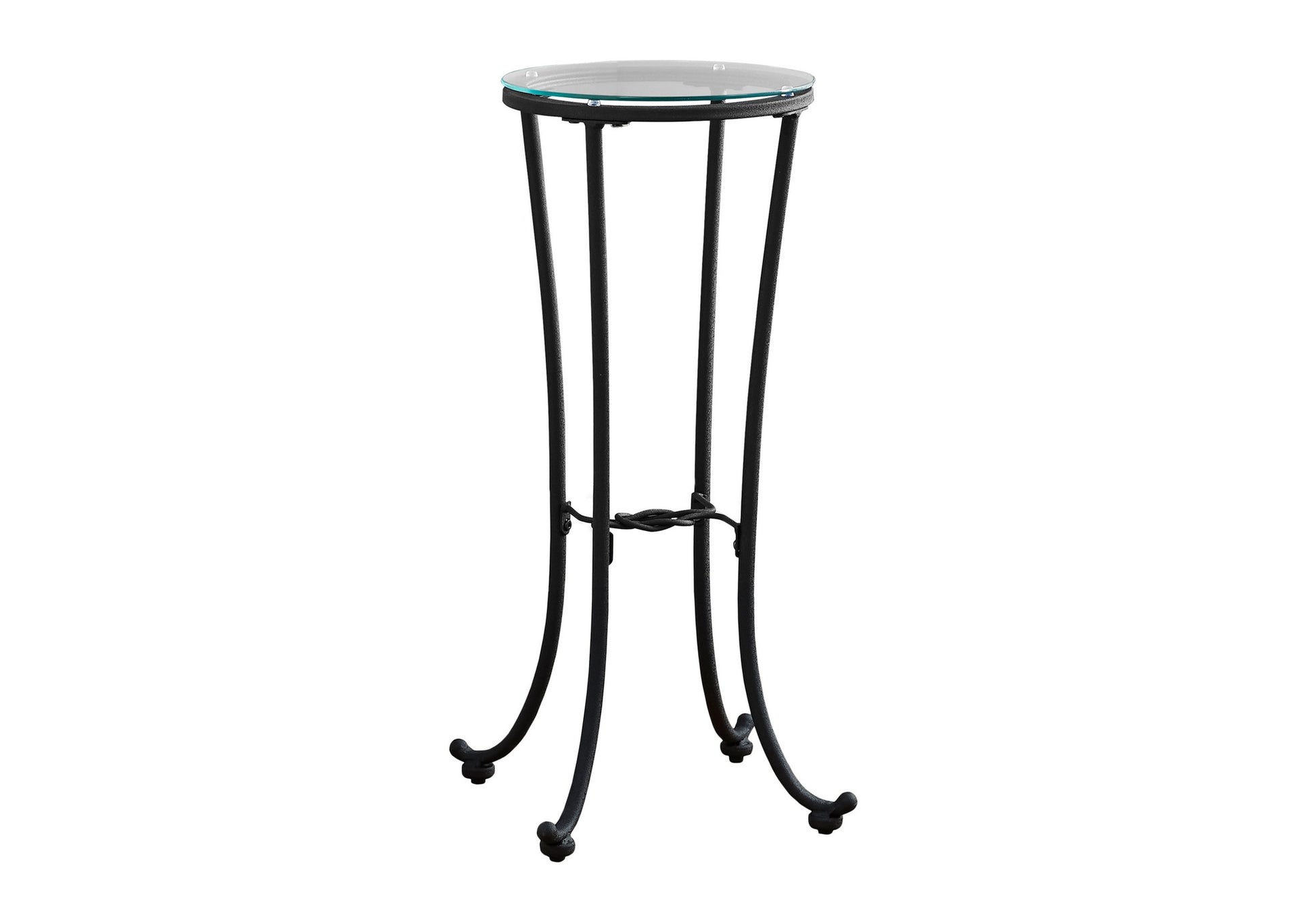 Black Hammered Metal Accent Table - 28.5" Height for Living Room