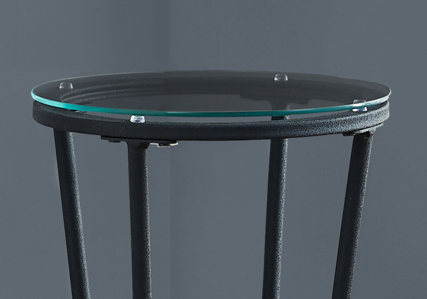 Black Hammered Metal Accent Table - 28.5" Height for Living Room