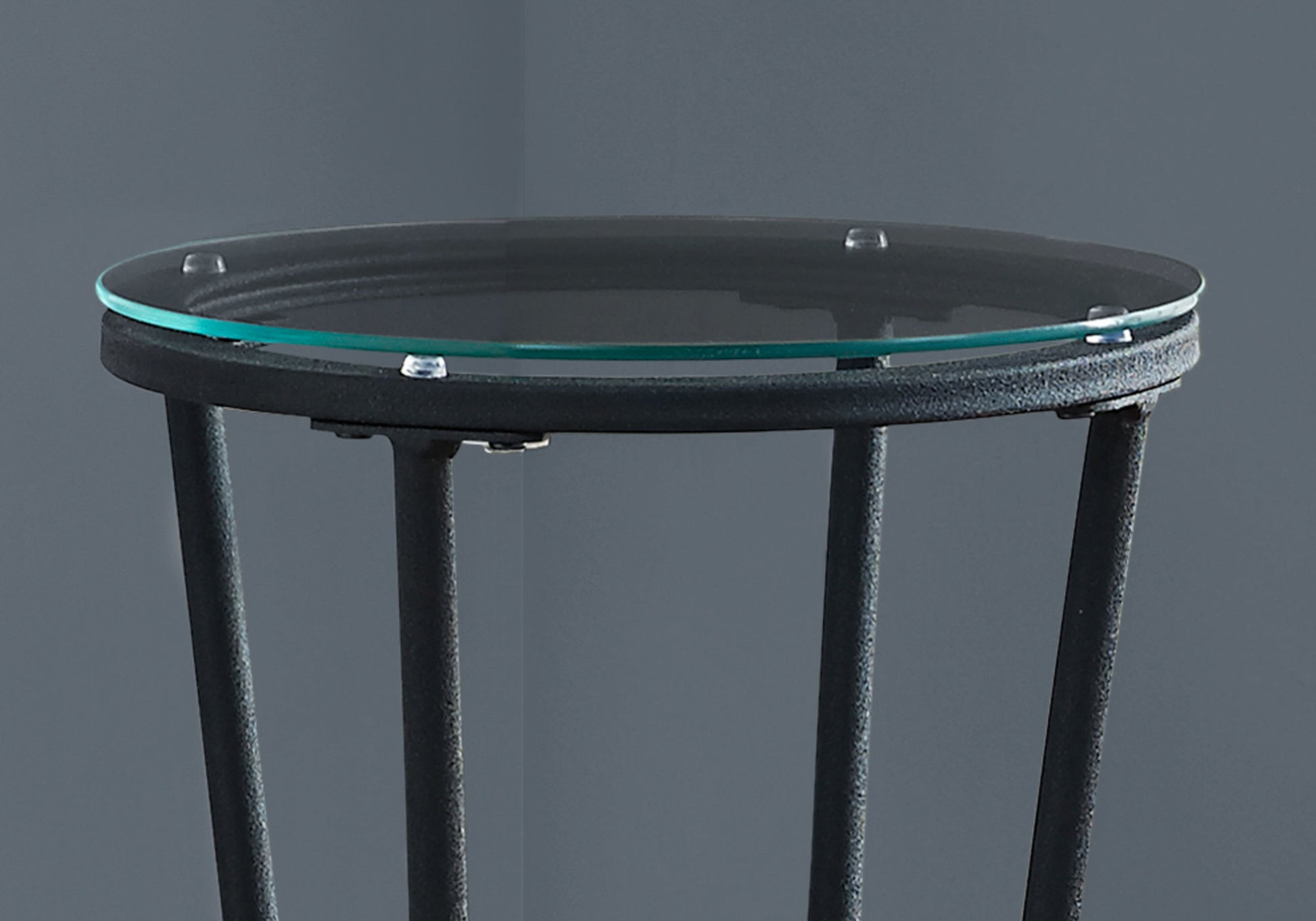 Black Hammered Metal Accent Table - 28.5" Height for Living Room