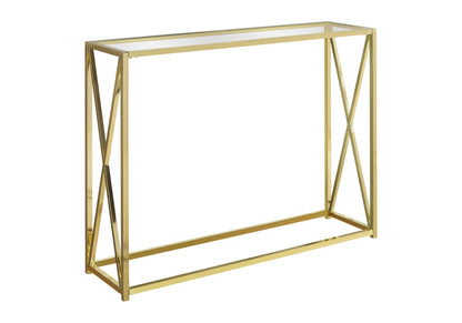 Gold Metal Accent Table - 42" Console Table for Living Room