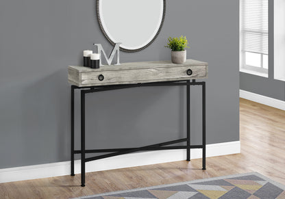 Grey Entryway Accent Table with Storage Drawer for Living Room