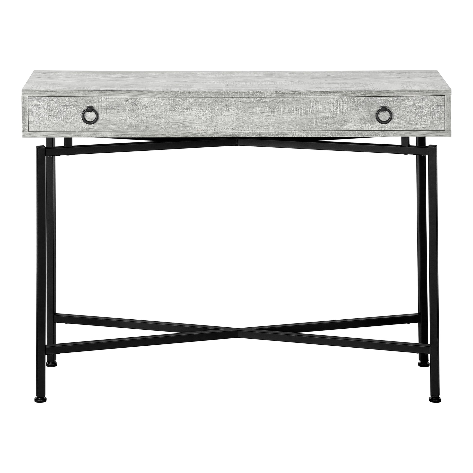 Grey Entryway Accent Table with Storage Drawer for Living Room