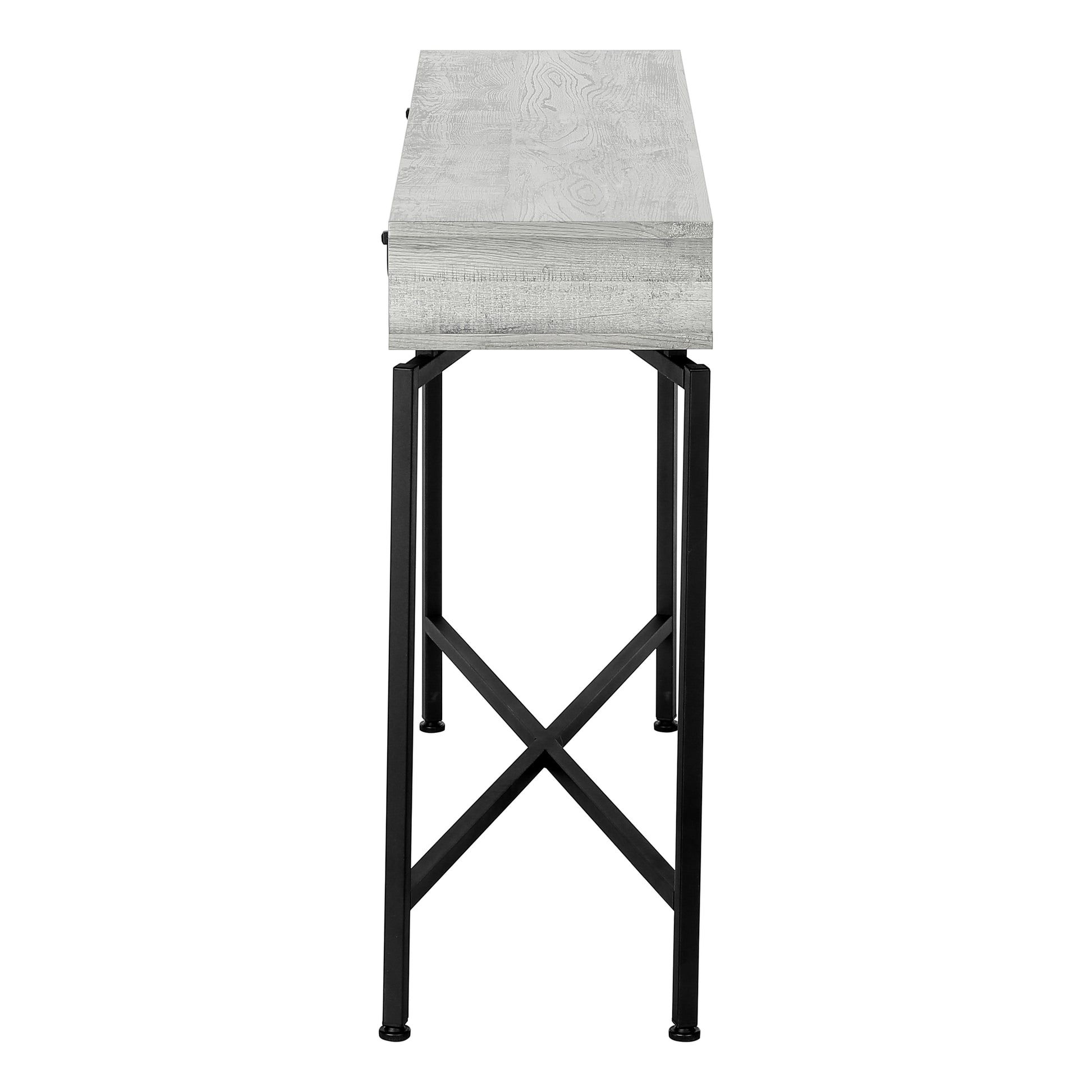Grey Entryway Accent Table with Storage Drawer for Living Room