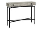 Accent Table, Console, Entryway, Narrow, Sofa, Storage Drawer, Living Room, Bedroom, Grey Laminate, Black Metal, Contemporary, Modern