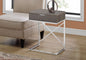 Accent Table, Side, End, Nightstand, Lamp, Storage Drawer, Living Room, Bedroom, Brown Laminate, Chrome Metal, Contemporary, Modern