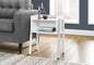 Accent Table, Side, End, Nightstand, Lamp, Living Room, Bedroom, White Laminate, White Metal, Contemporary, Modern