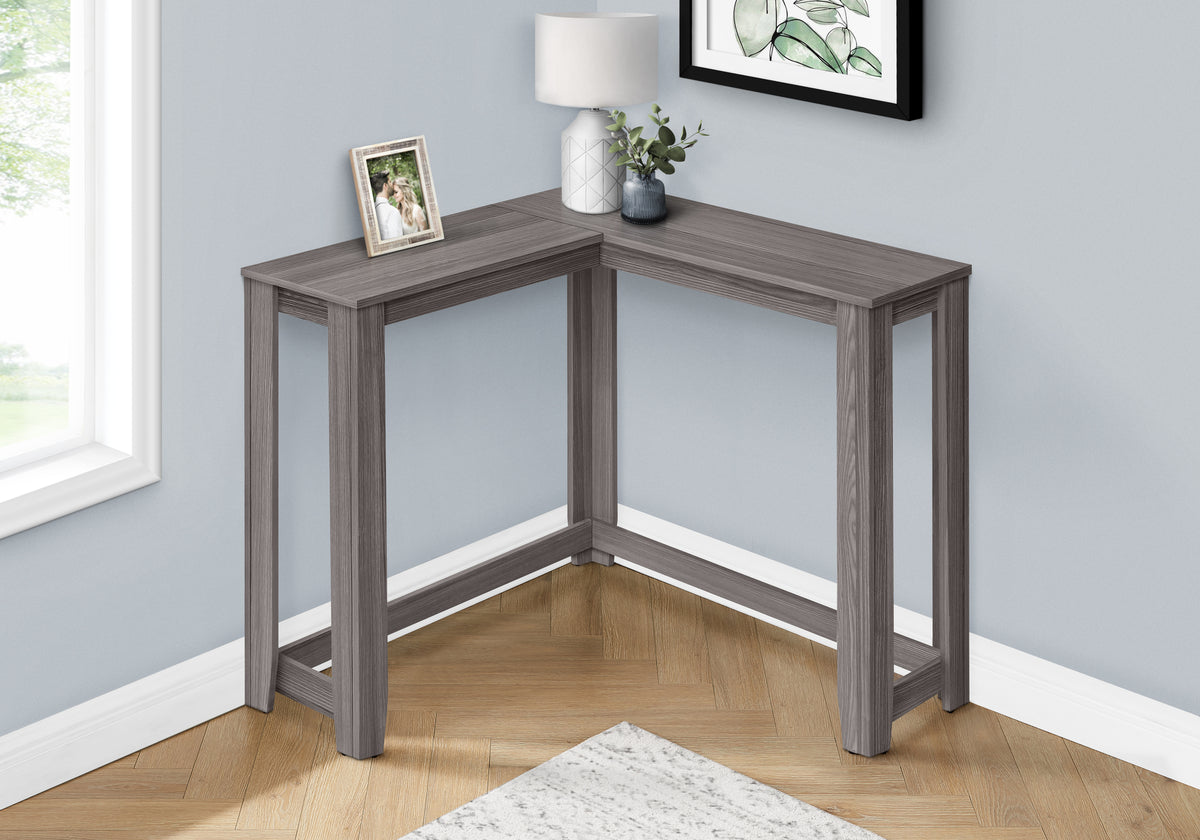 Grey Corner Entryway Table - 35.5" L x 11.75" D for Living Room