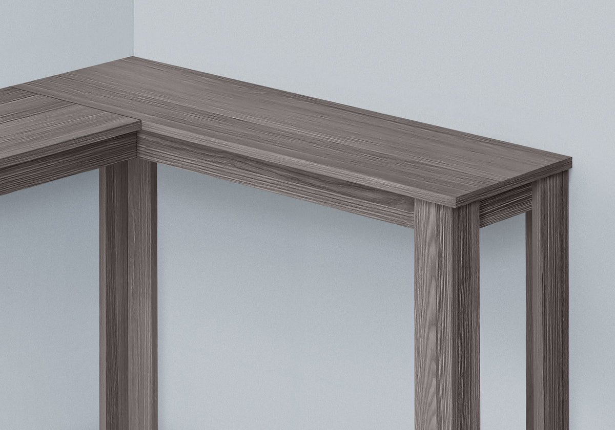Grey Corner Entryway Table - 35.5" L x 11.75" D for Living Room