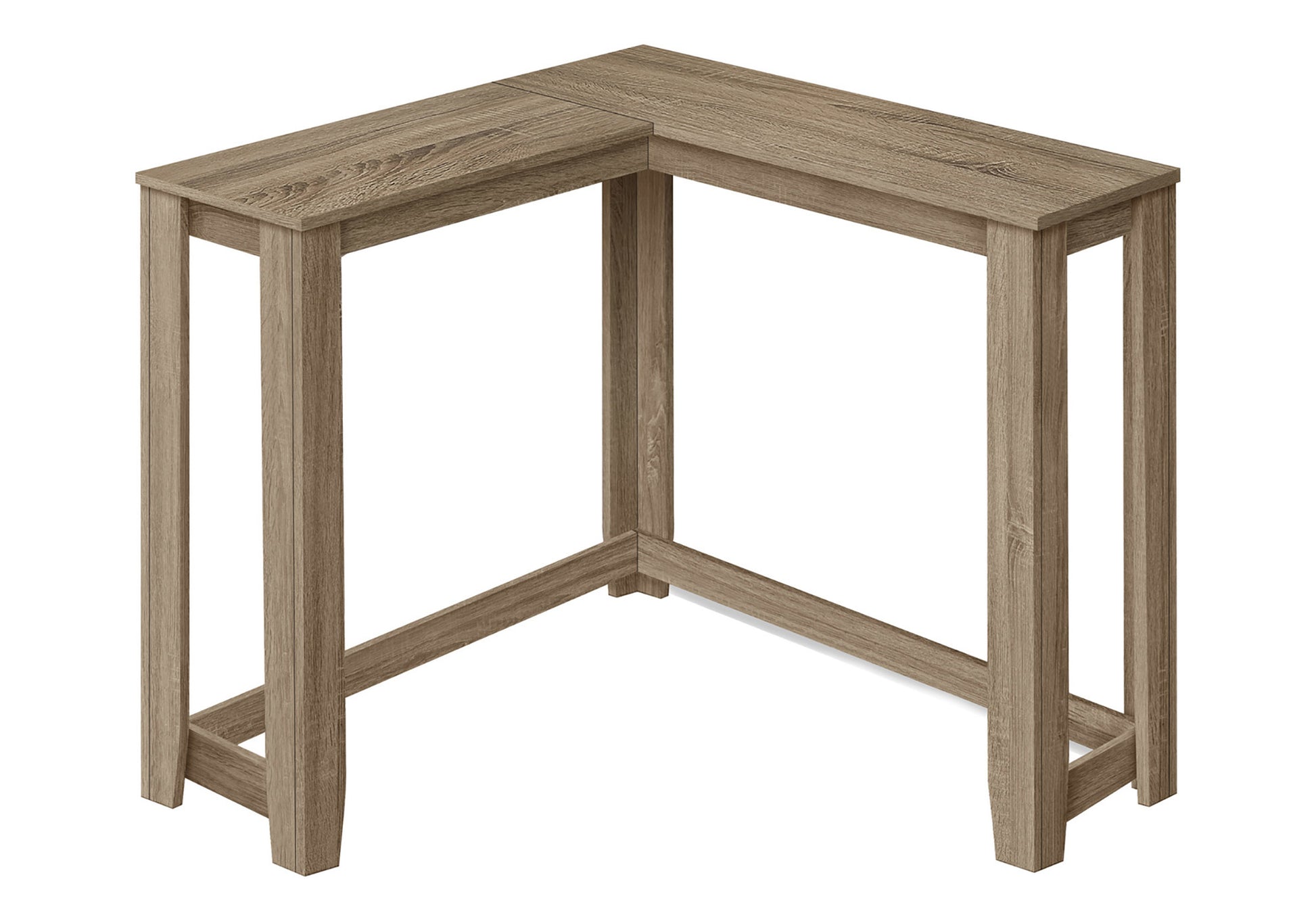 Accent Table, Console, Entryway, Narrow, Corner, Living Room, Bedroom, Brown Laminate, Contemporary, Modern