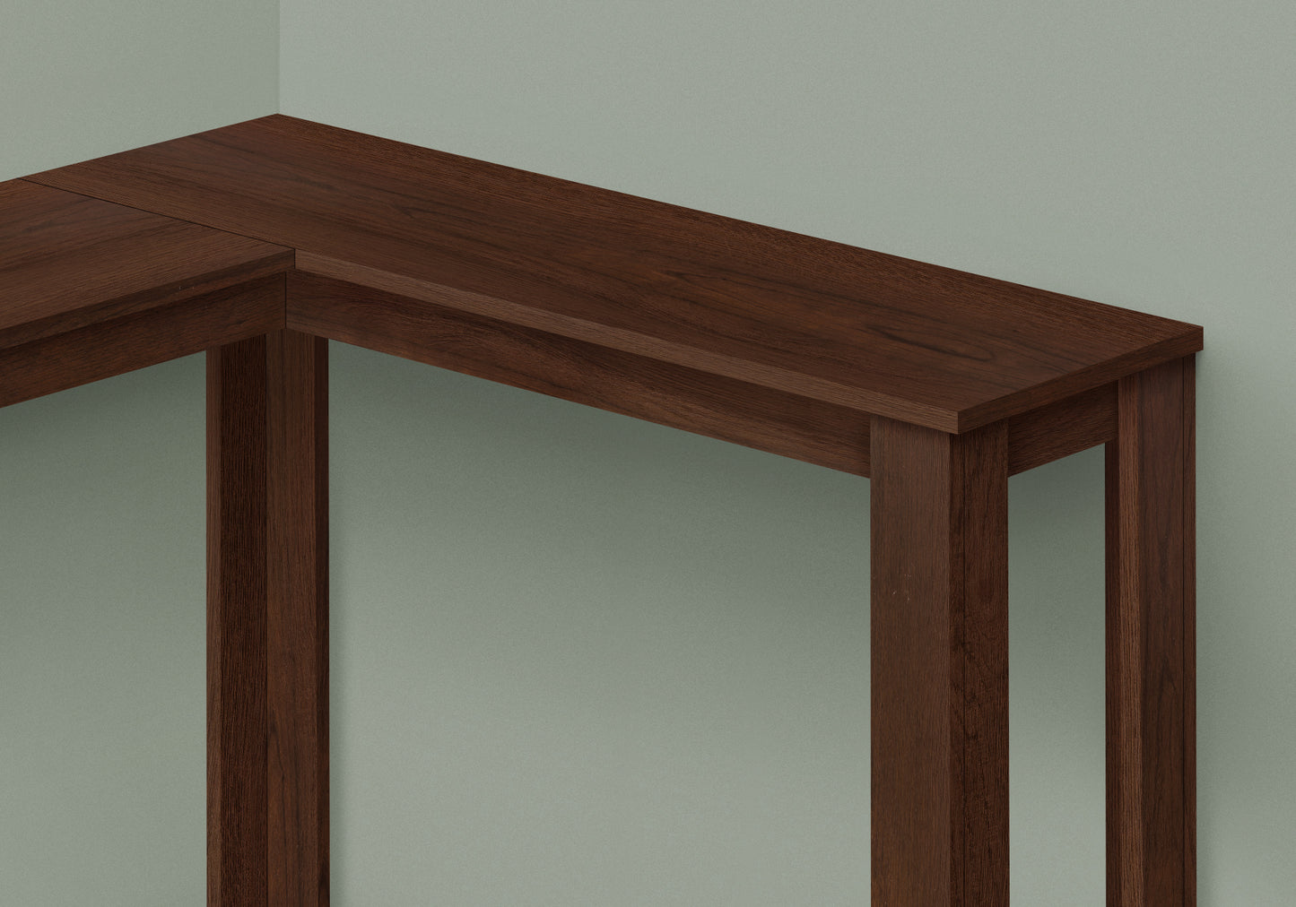 35.5" Cherry Corner Entryway Table - Modern Console Table