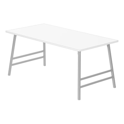 White Rectangular Coffee Table - 40" Modern Accent Table