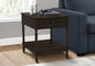 Accent Table, 2 Tier, End, Side Table, Square, Nightstand, Bedroom, Lamp, Brown Veneer, Traditional