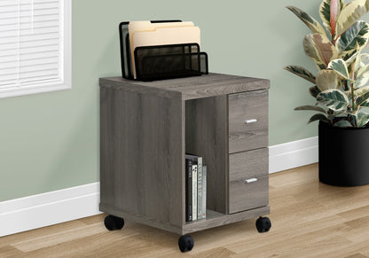 Taupe Rolling File Cabinet - Mobile Storage for Home Office