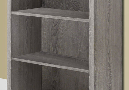Taupe Particle Board 47.5" Bookshelf - 4 Shelves for Living Room