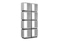 Bookshelf, Bookcase, Etagere, 5 Tier, 71"h, Office, Bedroom, Grey And White Laminate, Contemporary, Modern