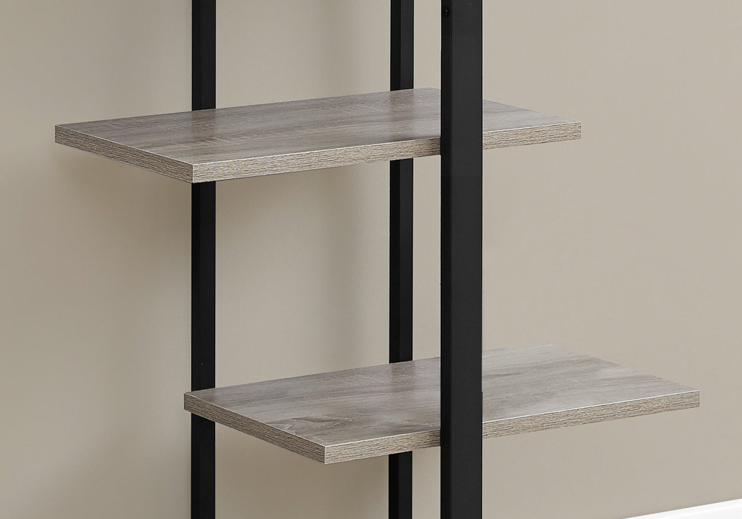 Taupe Zig-Zag Bookshelf - 5 Tier Display Unit for Living Room